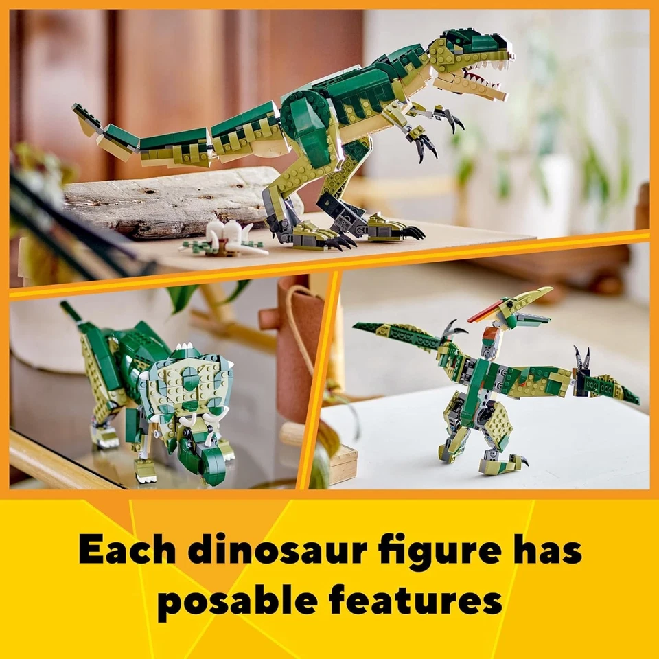 LEGO Creator 3 en 1 T. Rex Dinosaurio Juguete - Construye T-Rex Triceratops o Pterodact Foto 4 de 4