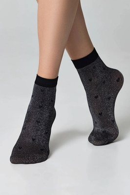 Shimmering Socks Conte Fantasy - ''Hearts'' Designs