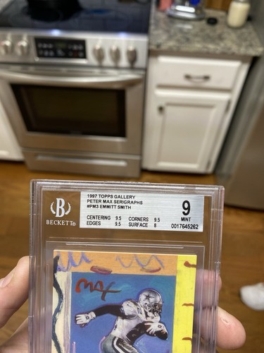 Emmitt Smith #PM3 1997 Topps Gallery Peter Max Dallas Cowboys BGS 9 - Picture 2 of 3