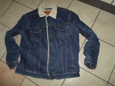 LEVIS Herren Jacke Jeansjacke Bikerjacke Trucker Jackett Sherpa Teddyfell L  54