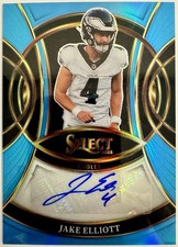 Jake Elliott2025 Panini Select Football Blue Prizm Auto /49