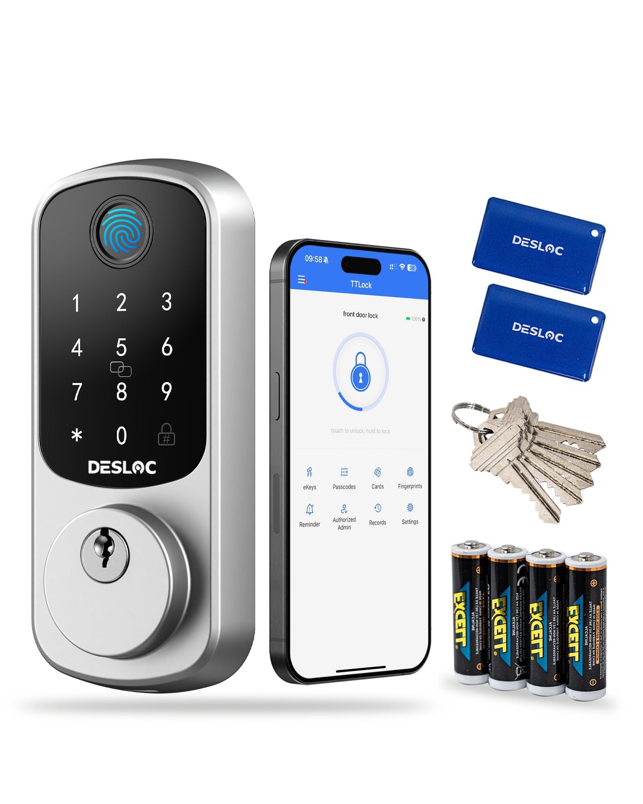 B200 Smart Fingerprint Door Lock with Keyless Entry and App Control