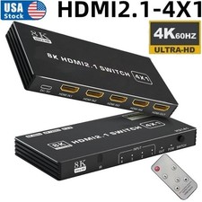 4 in 1 HDMI 2.1 OUT Switch 4K 120Hz 4 port 8K HDMI Switch splitter Dolby Vision