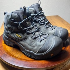 Keen Braddock Mid Work Boots Mens Steel Toe Waterproof 1014605D 9D Grey Blue