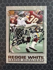 🏈 1992 Fleer Ultra Career Highlights #2 - REGGIE WHITE - Auto Autograph 🏈
