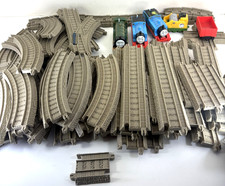 Lot Of Thomas  Friends Tan Trackmaster Train Tracks  Motorized Trains 66 Pcs
