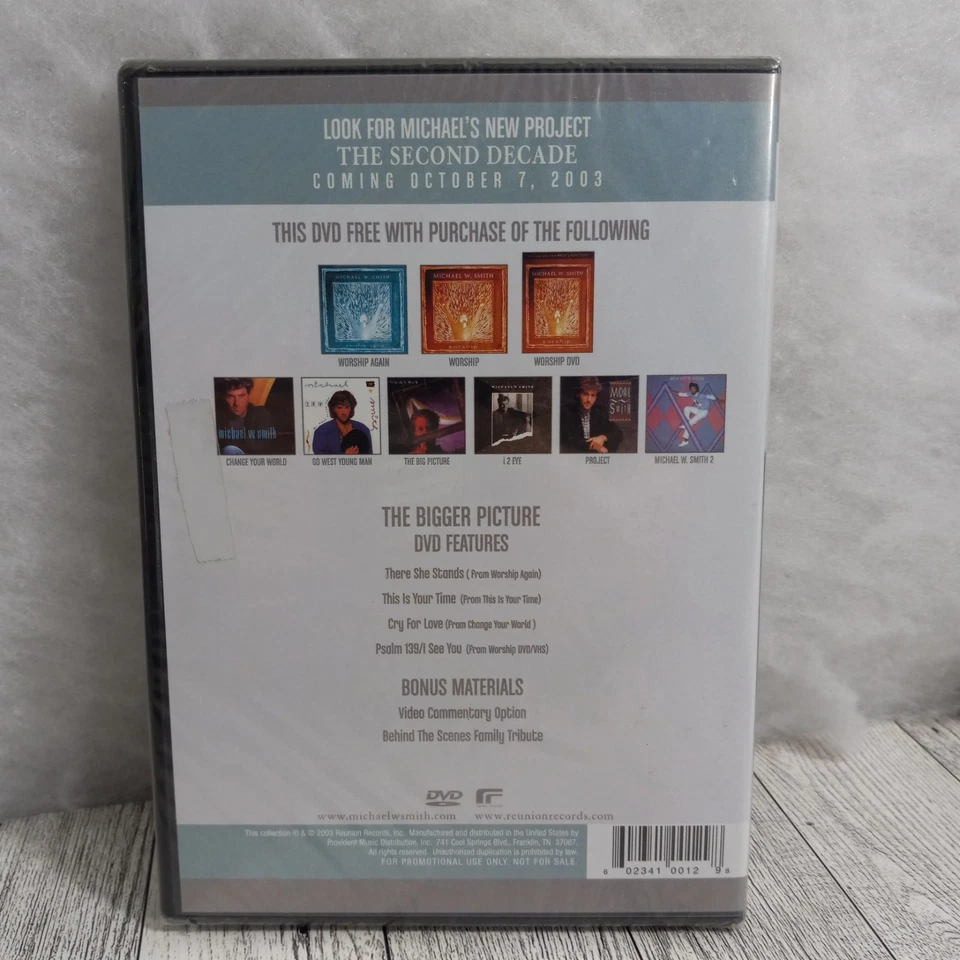 Michael W Smith The Bigger Picture 20th Anniversary Edition DVD 2003 New Sealed  - Image 3 of 4