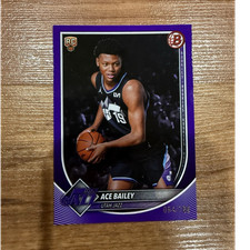 2025-26 Bowman Ace Bailey Purple RC /199 Utah Jazz NBA #205 Color Match 🔥🏀
