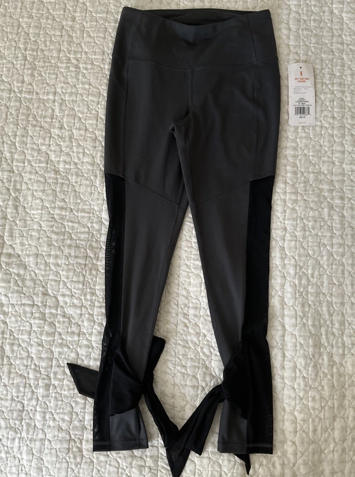 Lucy Light And Free Leggings Mesh Charcoal Black Yoga Walking Size M Regular NWT - Image 4 of 4