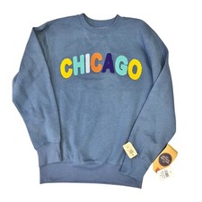 New York Popular Chicago Crewneck Sweatshirt Varsity Multicolored Pullover