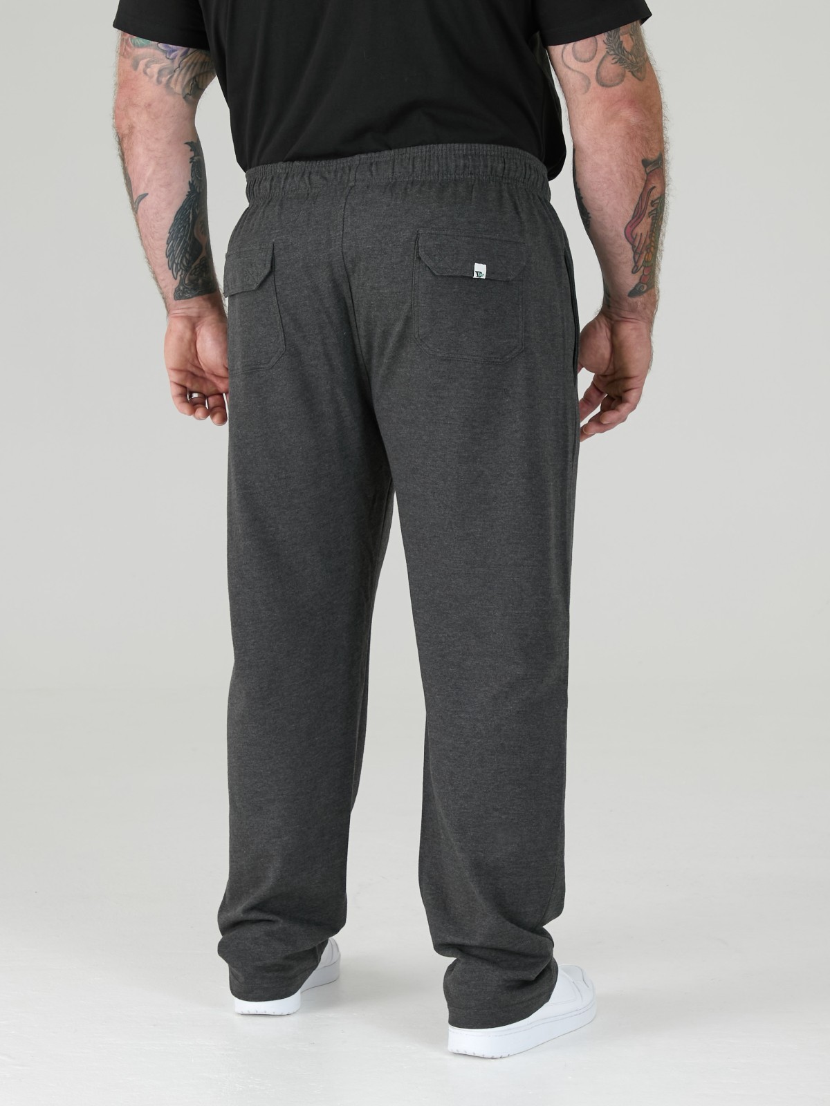 D555 Big Mens Grey Lightweight Fleece Jogging Bottom Open Hem 2XL-8XL (KS1420) image 4