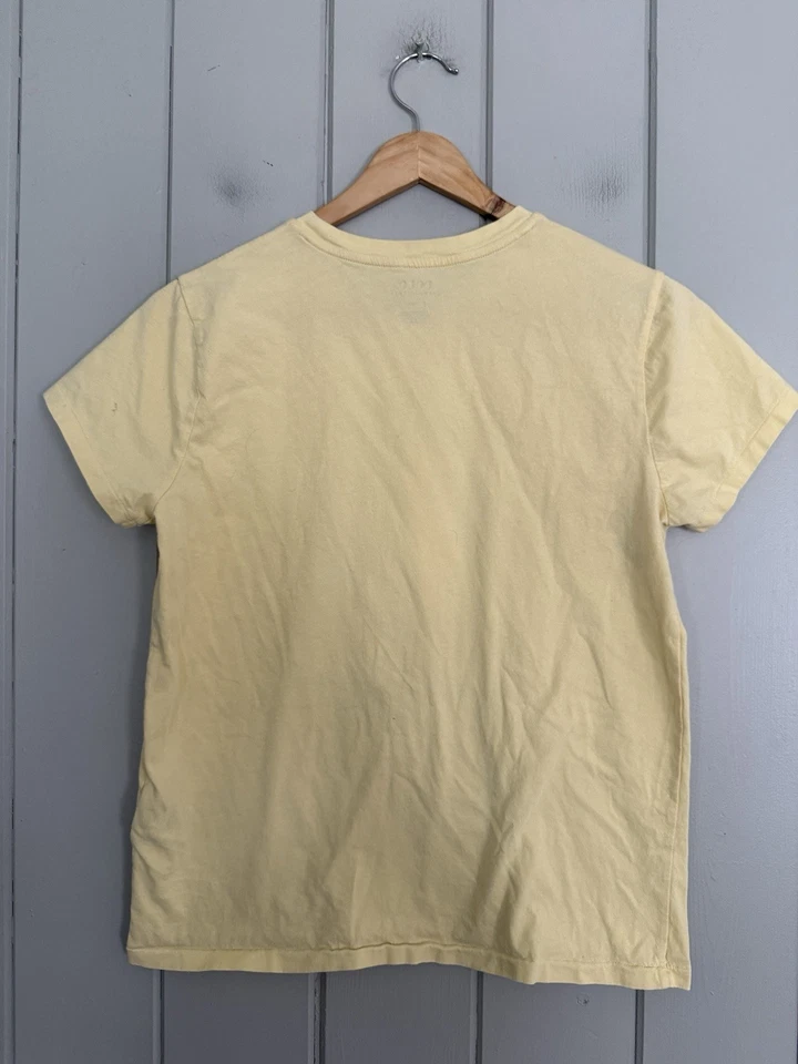 Para Mujer Polo Ralph Lauren Polo Oso Camiseta M Mediana Amarillo Mantequilla Sombrero Cubo Foto 3 de 4