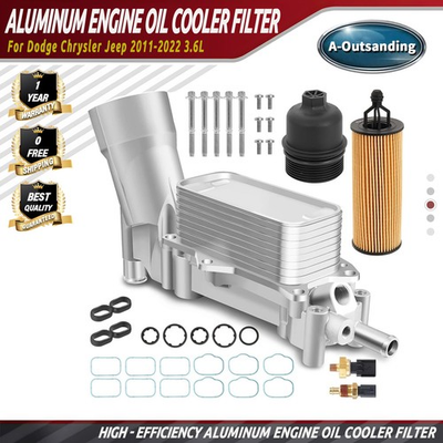 #ad Engine Oil Cooler Filter Housing Assembly For Dodge Jeep Chrysler 2011 2022 3.6L $91.99