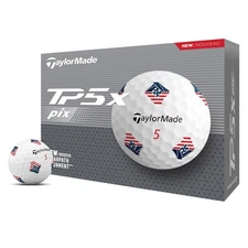 TaylorMade 2024 TP5x Pix 3.0 USA White Golf Balls (1 Dozen)