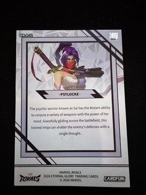 2026 Card Fun Marvel Rivals Eternal Glory - Psylocke - MR-A-32 | eBay