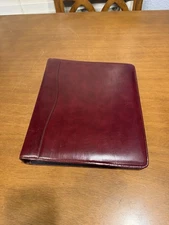 Day-Timer Planner Genuine Leather  Maroon Burgundy  7-Ring