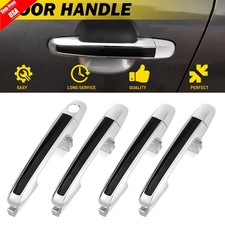 4PCS Exterior Door Handles Set For 2005-2010 Hyundai Sonata Black + Chrome