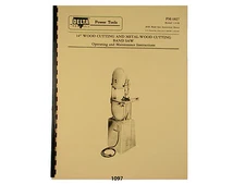 Delta Rockwell 14" Band Saw Older Style Operating &  Parts List  Manual *1097