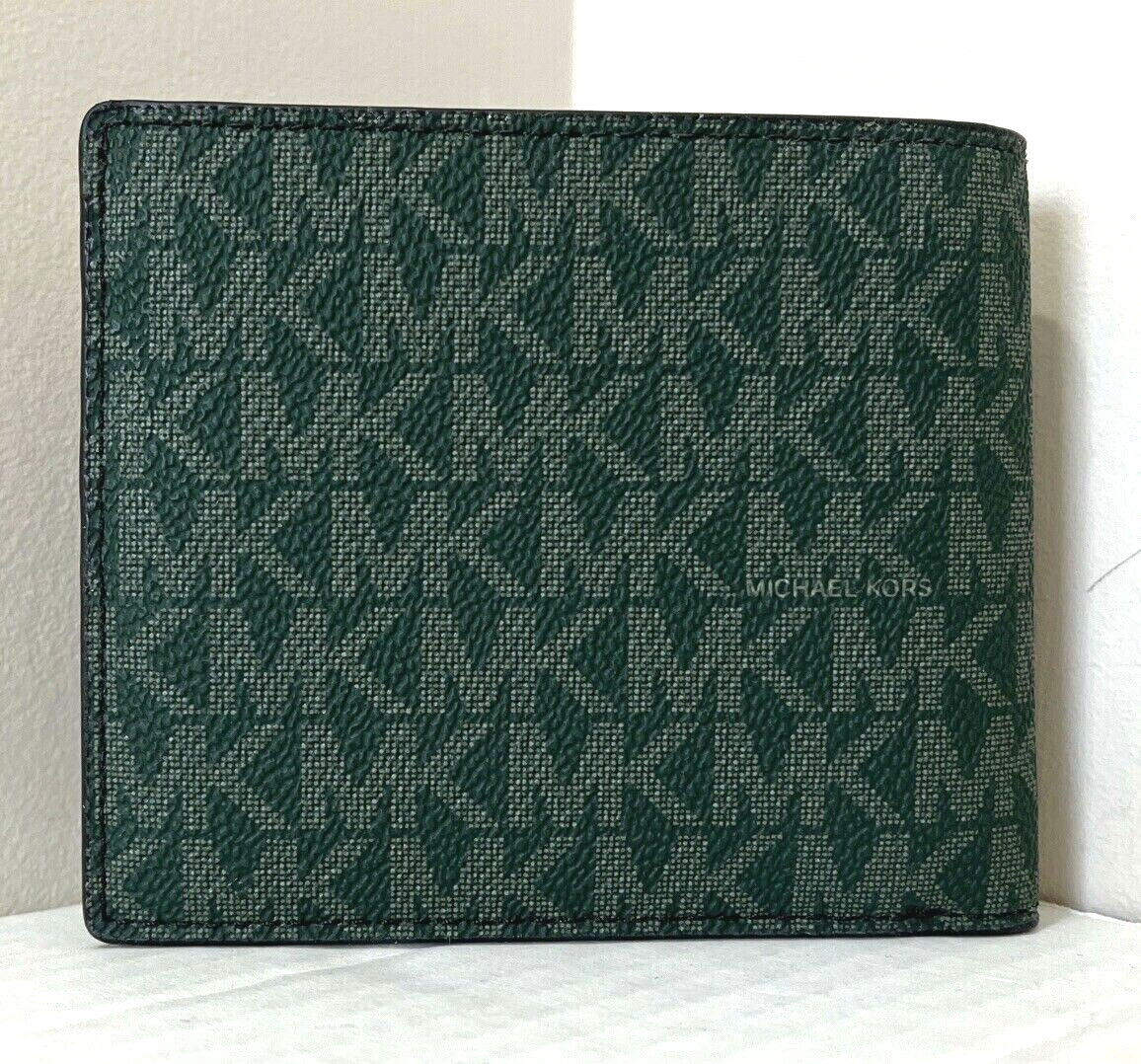 Men Wallet Cartera Michael Kors Cooper Logo Embossed Verde Oliva Para  Hombre Cuero Con Grabado Y Múltiples Ranuras Carteiras Homens