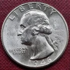 1946 S Washington Quarter BU UNC BRILLIANT UNCIRCULATED + CHEST FEATHERS #84880