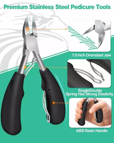 Duty Toenail Clippers for Thick Ingrown Toe Nails Heavy Precision Nail Scissor - Picture 9 of 9
