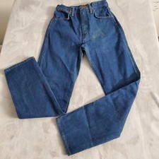 Vintage USA Wrangler 14MWZG Women  s 7 X30 Jeans Cowboy Cut Blue Western