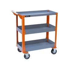 3 Tier Utility Cart 1000lbs Heavy Duty Service Cart w/ Wheels Rolling Tool Cart