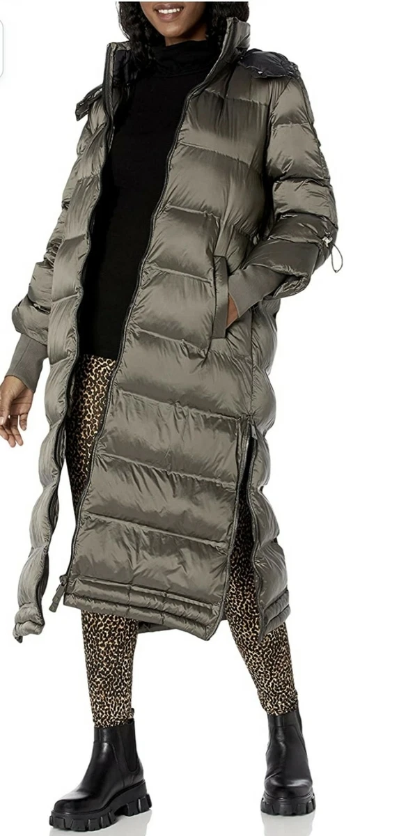 Guess womens Long Sleeve Brunella Long Puffer Jacket