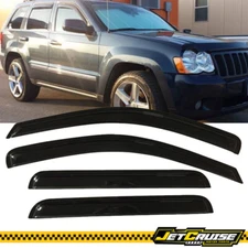 Fits 05-10 Jeep Grand Cherokee Acrylic Window Visors Rain Sun Guard Deflector