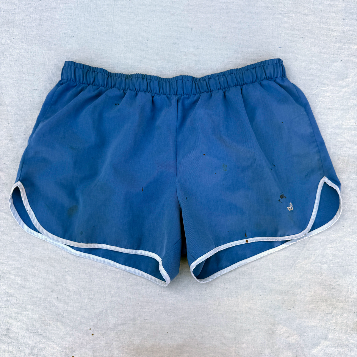 Vintage 60s 70s Men's Above Knee Swim Running Gym Piping