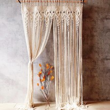 Makramee Vorhang Wandbehang Tür Vorhänge Hintergrund Hochzeitsdeko Boho 180x90cm