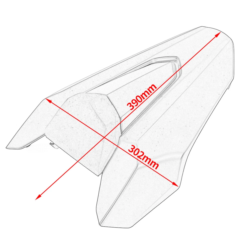 Coprisedile posteriore Seat Cover Cowl per Honda CB650R CBR650R 2019-2020 Nero Foto 4 de 4