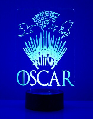 Game Of Thrones Personalized Night Light Multi-Color Change LED Desk Lamp Gift