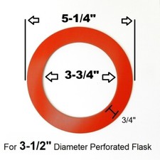 Silicone Rubber Gasket for Vacuum Perforated Flasks 3-1/2" Jewelry Casting