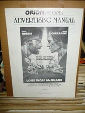 LONE WOLF MCQUADE, orig uncut 16pg prbk Chuck Norris, David Carradine - 1983