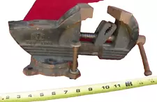 EARLYWILTON "SHOP KING" 3-1/2" Swivel Base Bench Vise W/Pipe Jaws & Anvil MCM