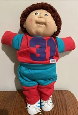 Vtg Cabbage Patch 1983 boy Doll Teeth Football Sweats (mm)