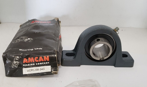 AMCAN UCPE208-24G SET BLOCCO CUSCINI BLOCCAGGIO A VITE, SERIE UCP200, NUOVO CON SCATOLA - Foto 1 di 7