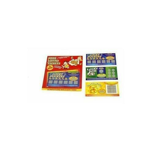 Joke Lotto Tickets - 3 Fake Winning Scratch Cards