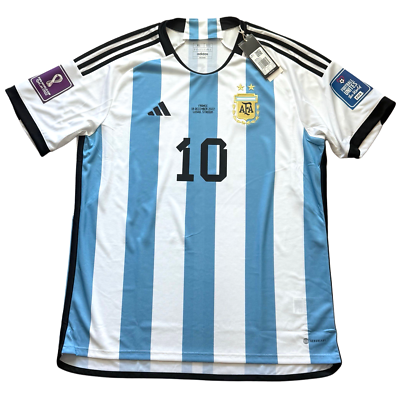 ウェア 07/08 Messi Argentina National Uniform 2022 Argentina Home Jersey #10 Messi XL adidas World Cup Final