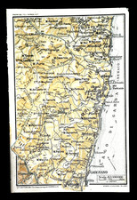 1913.Orignal.Xilo TOPOGRAFICAL MAP:LAGO GARDA.DINTOR.CON GARGNANO,PIEVE.VALLARDI