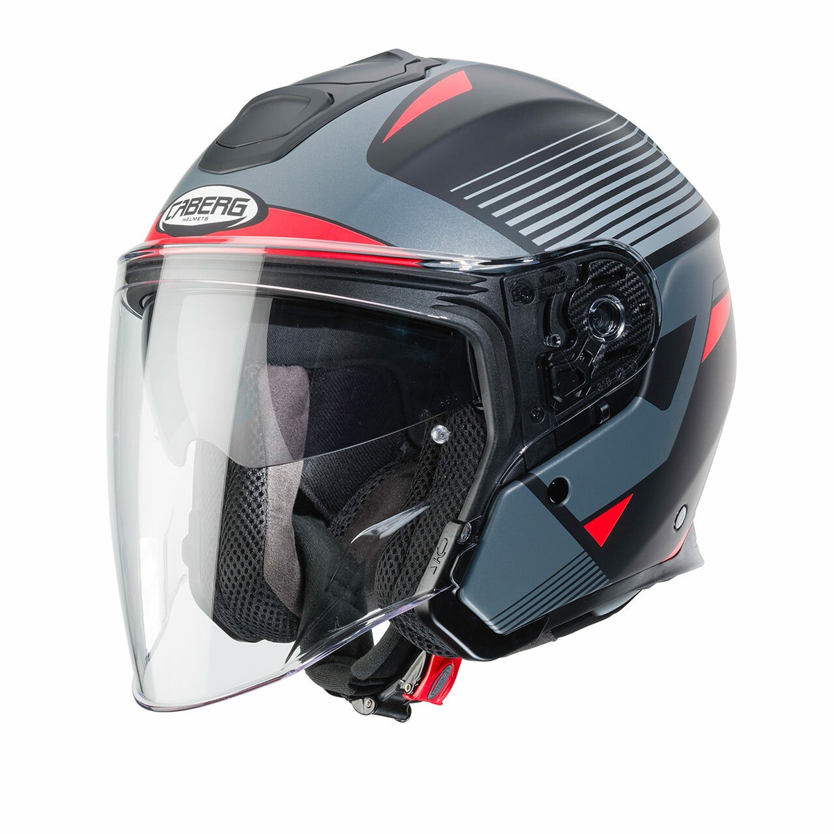 Caberg Flyon Rio – Casco Jet In Fibra Di Vetro, Doppia Visiera, Antigraffio, Con Pinlock, Fodera Lavabile, Taglia Unica Adulto - 3