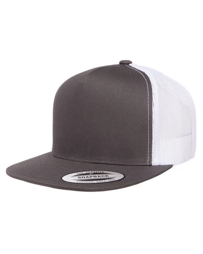 Yupoong 6006 YP Classics 5-Panel Trucker Hat Mesh Back Snapback Flat Bill Cap