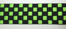 18 Continuous Yards - Jacquard Woven Checkerboard Ribbon Trim - 1" Wide 