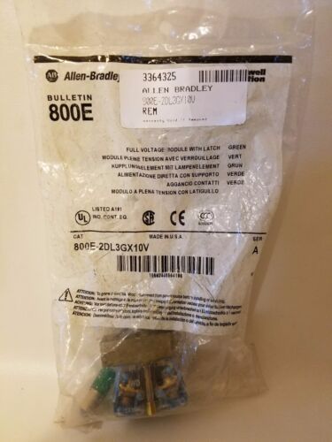 Allen Bradley 800E-2DL3GX10V Full Voltage Power Module with Latch 24V Green New  - Picture 1 of 2