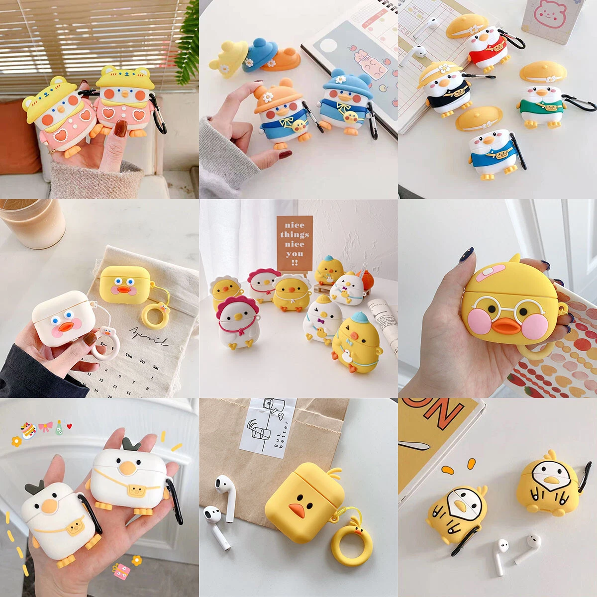 Cute Duck Airpod 3 Cases for Girls –