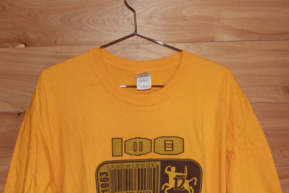 Camiseta De Colección Iota Phi Theta Años 90 Conocimiento Codificado para el Éxito Amarilla XL Foto 2 de 4