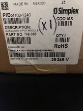 Simplex 4100-1240 Audio Input Card Brand New Item In The Box.