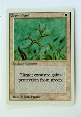 ward cards mtg MTG Green Ward Unlimited Rare EN Magic The Gathering Card