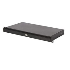 OnStage RDLS1000 1U Locking Rack Drawer, Shallow RDLS 1000 1U, Black